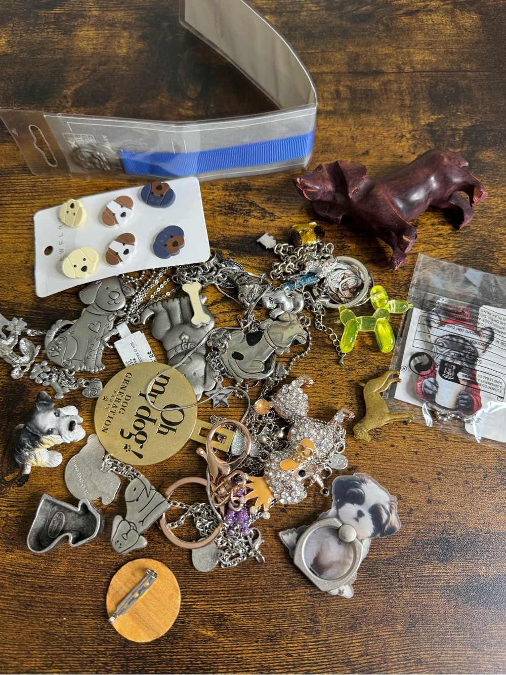 Dog Themed Junk Craft Crafting Jewelry Lot